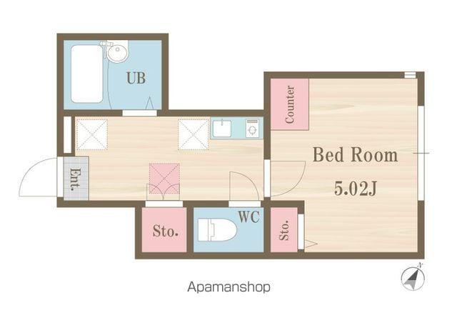 フローラメゾン北大塚(1K/1階)の間取り写真