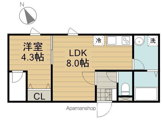 HALELE＇A TACHIKAWA(1LDK/2階)の間取り写真