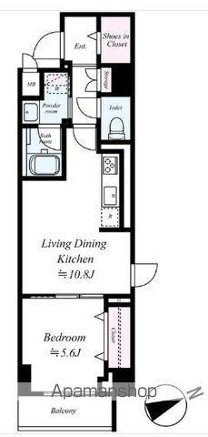 ヴェルデ若葉(1LDK/1階)の間取り写真