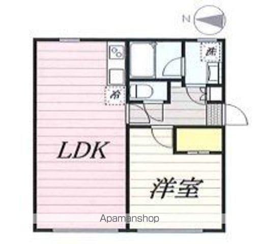 アレス中野(1LDK/1階)の間取り写真