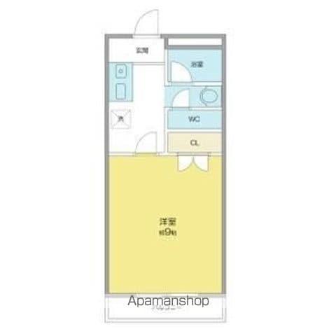 ウイングコート辻(1K/1階)の間取り写真