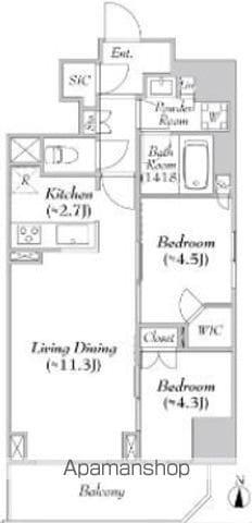ASMACI MAISON両国Ⅱ(2LDK/5階)の間取り写真