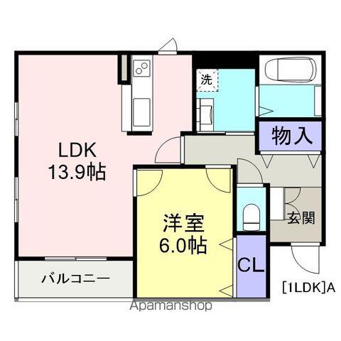 ドルチェ・カーサ新町(1LDK/1階)の間取り写真