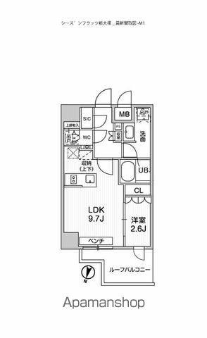 シーズンフラッツ新大塚(1LDK/7階)の間取り写真
