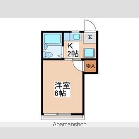Nフラット(1K/2階)の間取り写真