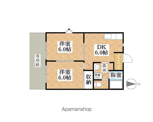 カメリア(2DK/1階)の間取り写真