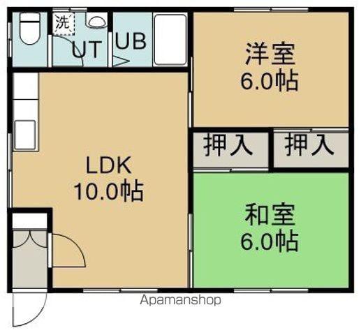 櫻井アパート(2LDK/1階)の間取り写真