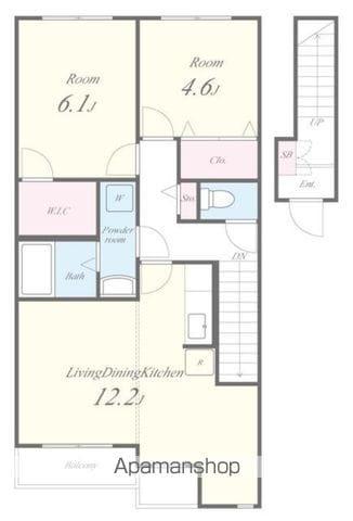 フェアリーテール(2LDK/2階)の間取り写真