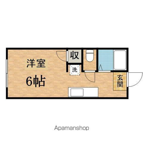 ドエルアラモト(ワンルーム/2階)の間取り写真