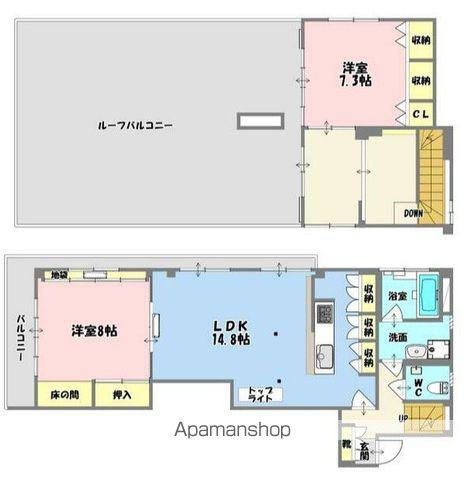グランドール西篠崎(2LDK/2階)の間取り写真