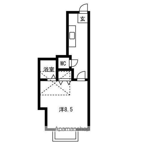 アイビー(1K/2階)の間取り写真