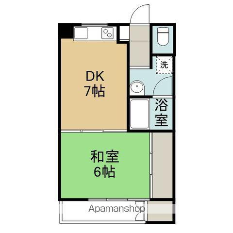 木村フローラ行徳(1DK/2階)の間取り写真