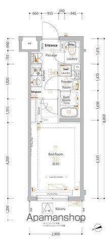 エストゥルース亀戸(1K/2階)の間取り写真