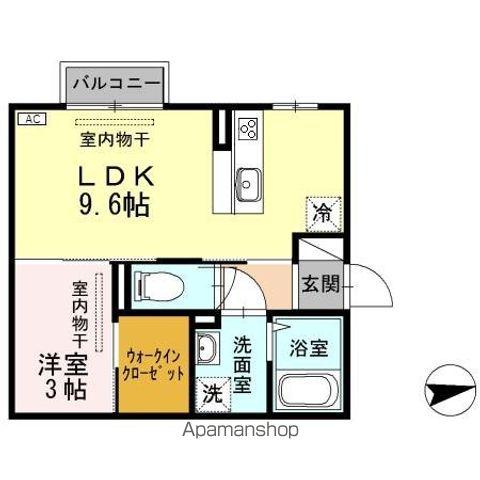 さくらそう(1LDK/2階)の間取り写真