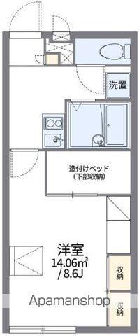 レオパレスレオ五反田(1K/1階)の間取り写真