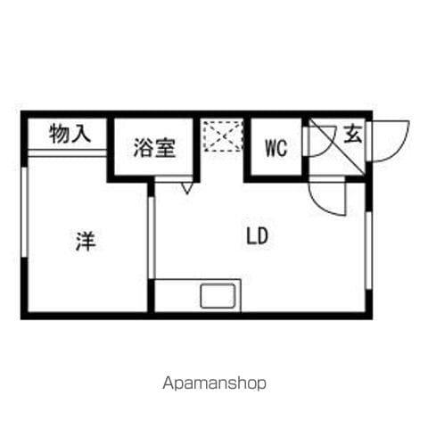 グランカーサひばりヶ丘(1DK/2階)の間取り写真