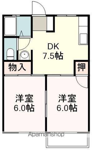 サニーハイツみわ7(2DK/1階)の間取り写真