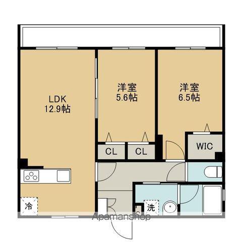 FELICIAS(2LDK/2階)の間取り写真