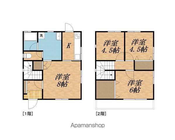 飯田線 北殿駅 徒歩8分 2階建 築4年(4K)の間取り写真