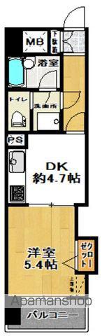 ライオンズマンション細沼902号(1DK/9階)の間取り写真