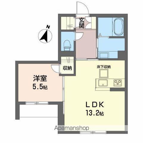 ベレオ五輪(1LDK/1階)の間取り写真