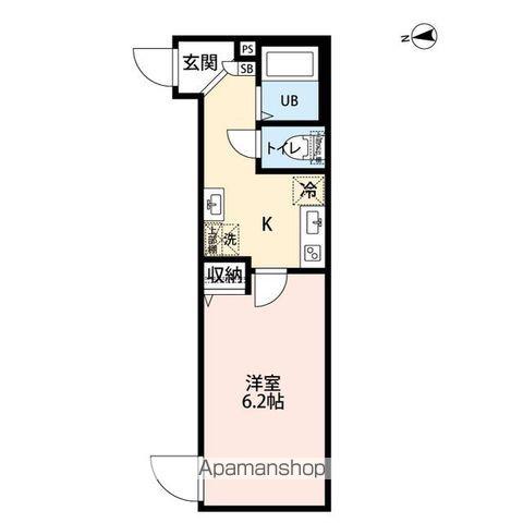 エクセラン松戸Ⅱ(1K/3階)の間取り写真