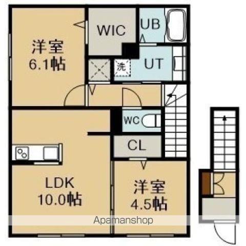 DAIWA SOLEIL(1LDK/2階)の間取り写真