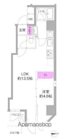 AZEST浅草(1LDK/4階)の間取り写真