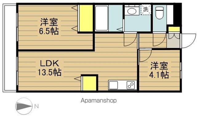 ウエストパレス蕨1(2DK/1階)の間取り写真