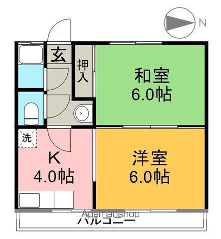 宝永マンション(2K/2階)の間取り写真