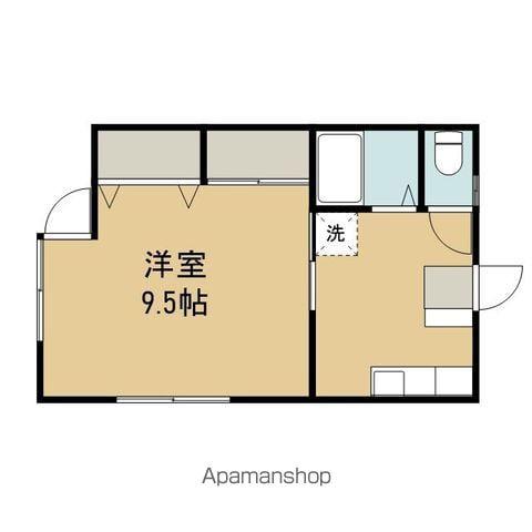 ブリリアントN(1K/1階)の間取り写真