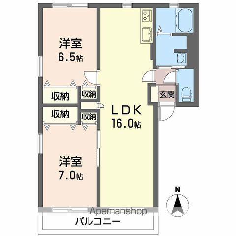 シェトワ丸山(2LDK/1階)の間取り写真