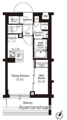 アーバンパーク方南町Ⅱ(1DK/3階)の間取り写真