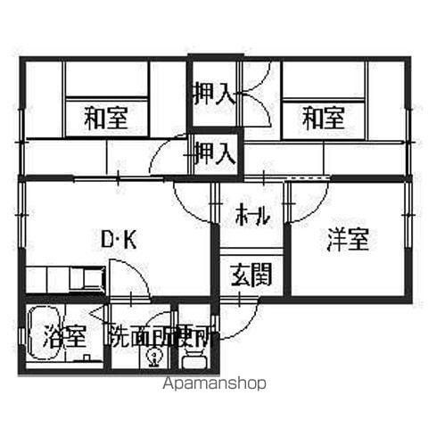 ディアス寿里(3DK/1階)の間取り写真
