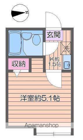 アーバンハイツD(1K/1階)の間取り写真