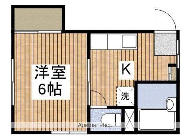 ハイツ貴公子(1K/1階)の間取り写真