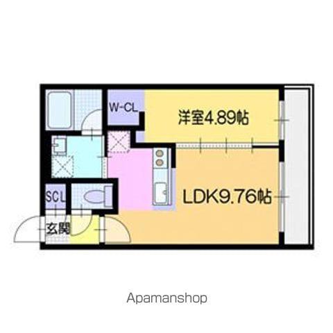 菊水5-1MS(1LDK/4階)の間取り写真