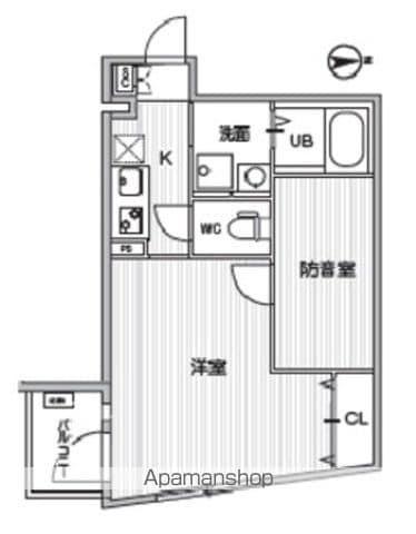 T＇S CUORE MUSE落合(1K/2階)の間取り写真