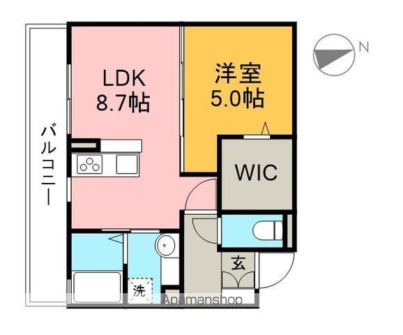 アルカディア(1LDK/1階)の間取り写真