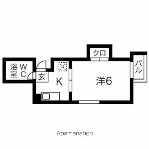 サンパーク大久手(1K/4階)の間取り写真