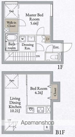 LIVEFLAT高田馬場(2LDK/1階)の間取り写真