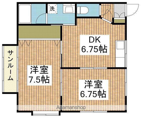 ドミールマツダA(2DK/2階)の間取り写真