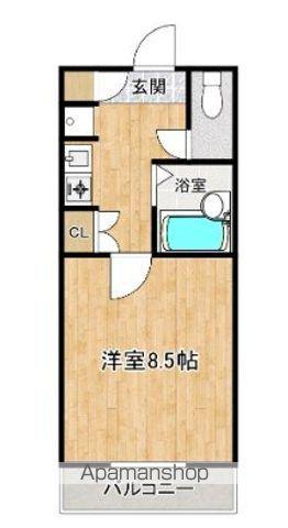 パティオス東公園(1K/10階)の間取り写真