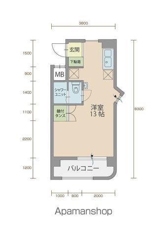 エクレール90(ワンルーム/3階)の間取り写真