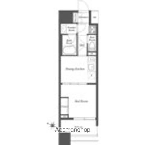 THE GATEHOUSE雑司が谷(1DK/13階)の間取り写真