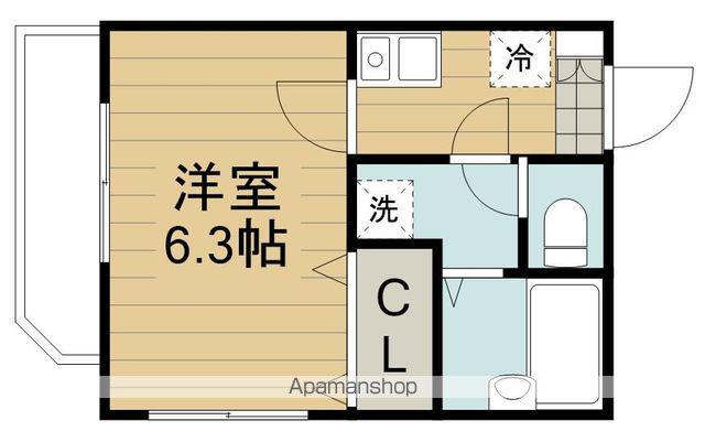 メゾンドエイト(1K/2階)の間取り写真