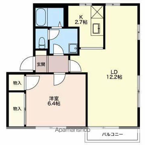 フレグランス梓B(1LDK/2階)の間取り写真