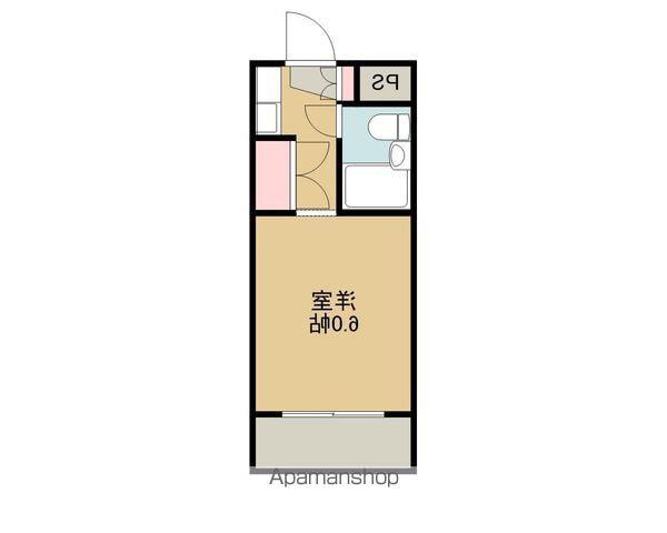 プリンスオーロラⅡ(ワンルーム/2階)の間取り写真