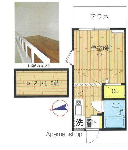 杉並区高井戸西3丁目アパ—ト(1K/1階)の間取り写真