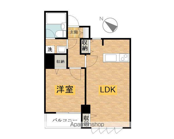 アゴラビル(1LDK/4階)の間取り写真